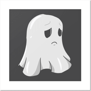 Sad Ghost Halloween Posters and Art